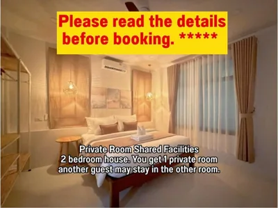 공용 욕실이 있는 스탠다드 더블룸 — Labelle villa koh phangan